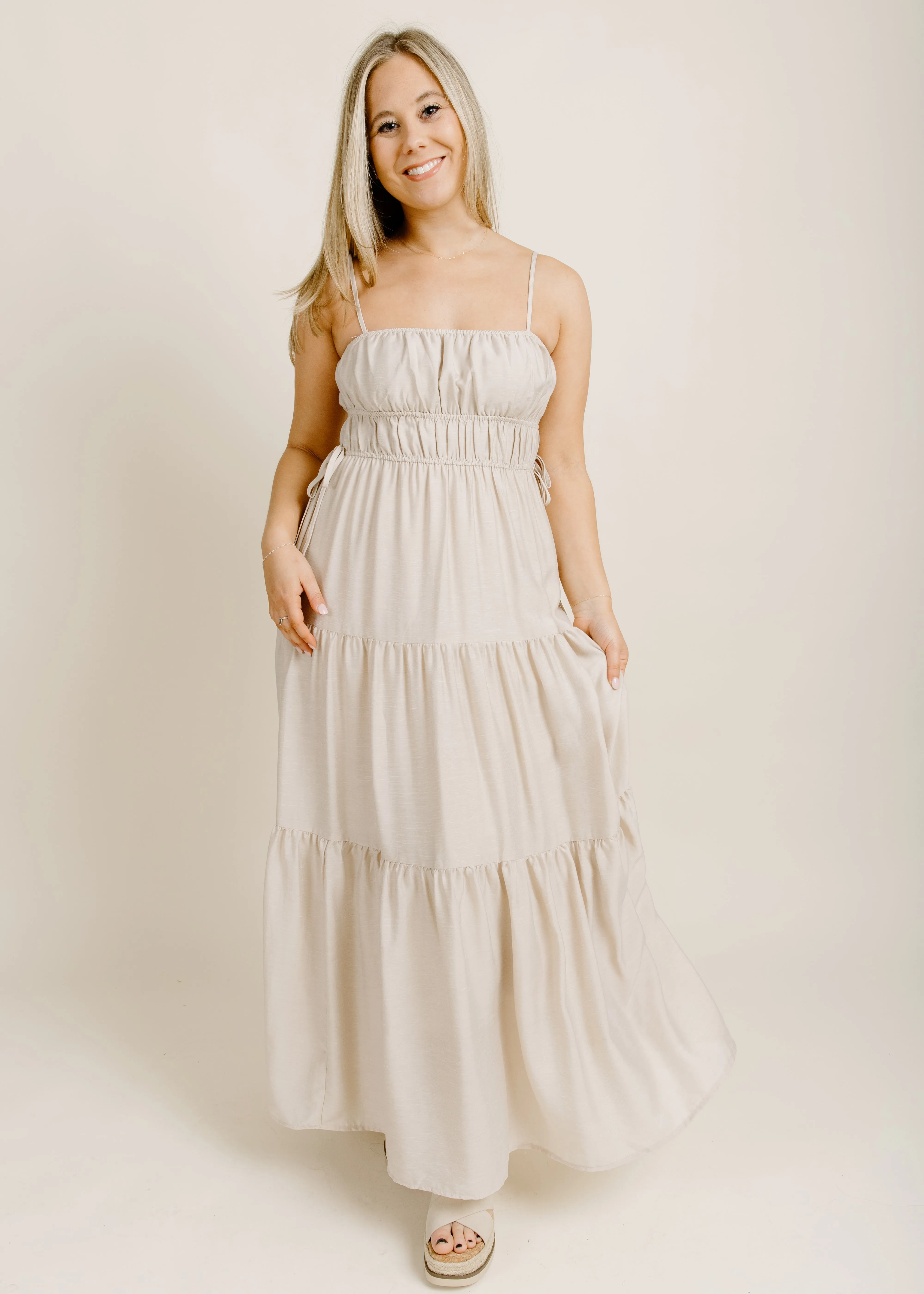 Waverly Midi Dress - Oat sold by Vinnie Louise