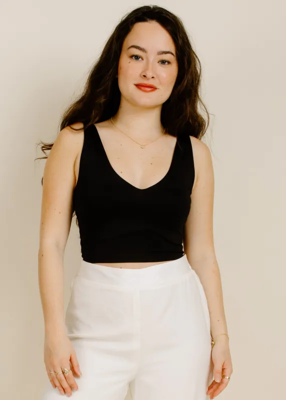 Nicola Crop Tank - Black made by Blu Pepper