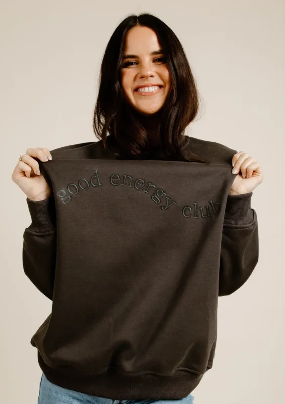 Good Energy Sweatshirt - Charcoal sold by Vinnie Louise