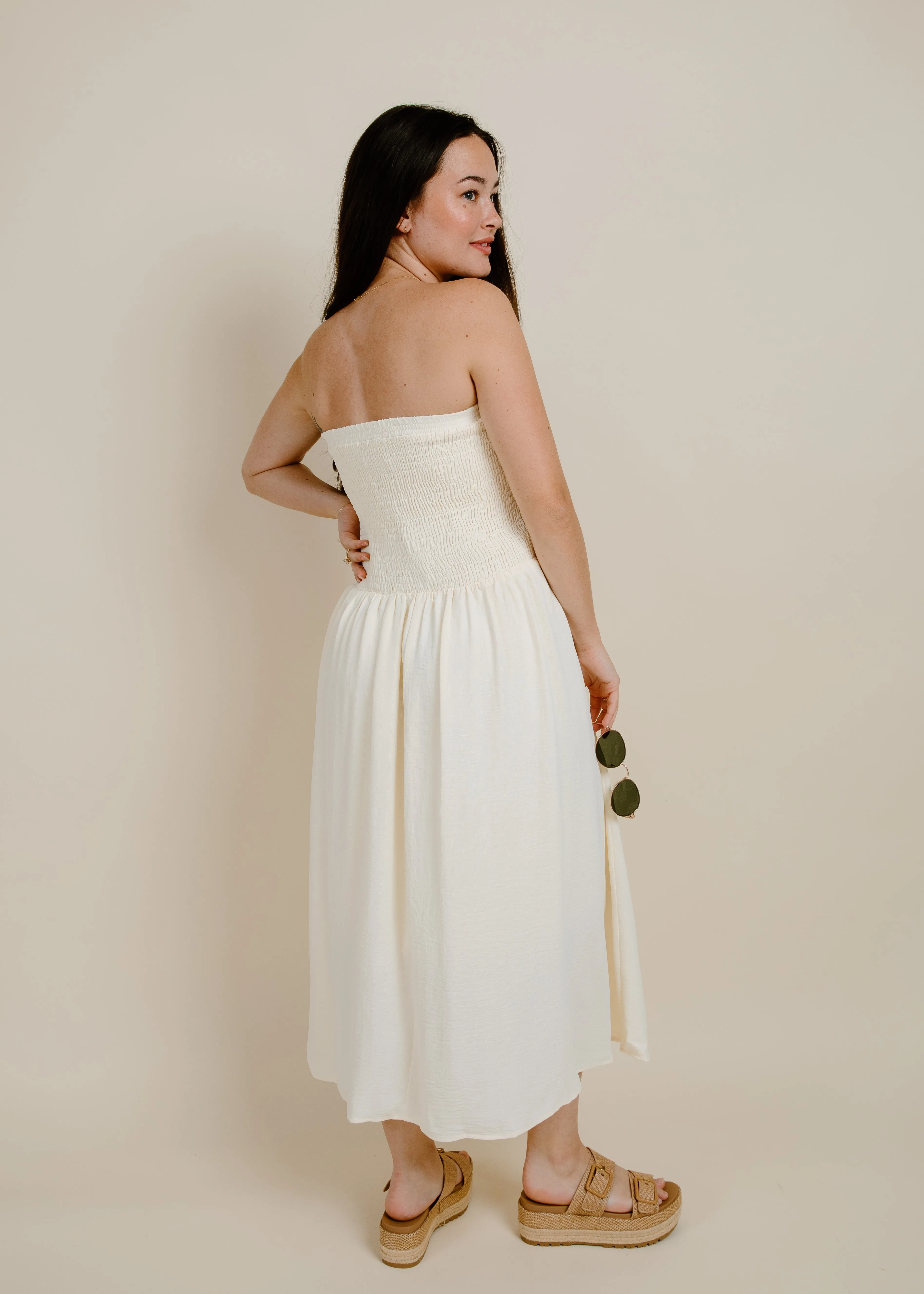 A Vacay Day Midi Dress - Cream sold by Vinnie Louise product image thumbnail 3
