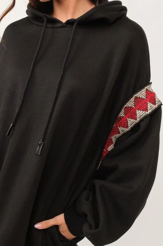 Etta Hoodie Sweatshirt- Black sold by Vinnie Louise