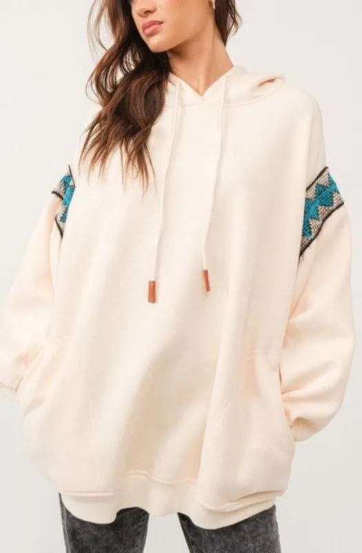 Etta Hoodie Sweatshirt- Cream sold by Vinnie Louise