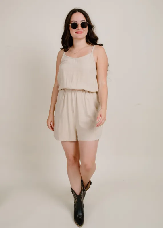 Sunkissed Bliss Romper - Latte sold by Vinnie Louise