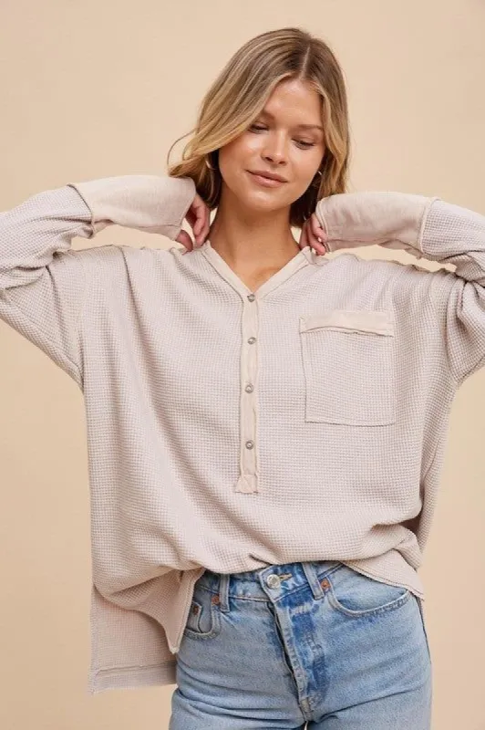 Kora Henley - Oatmeal sold by Vinnie Louise