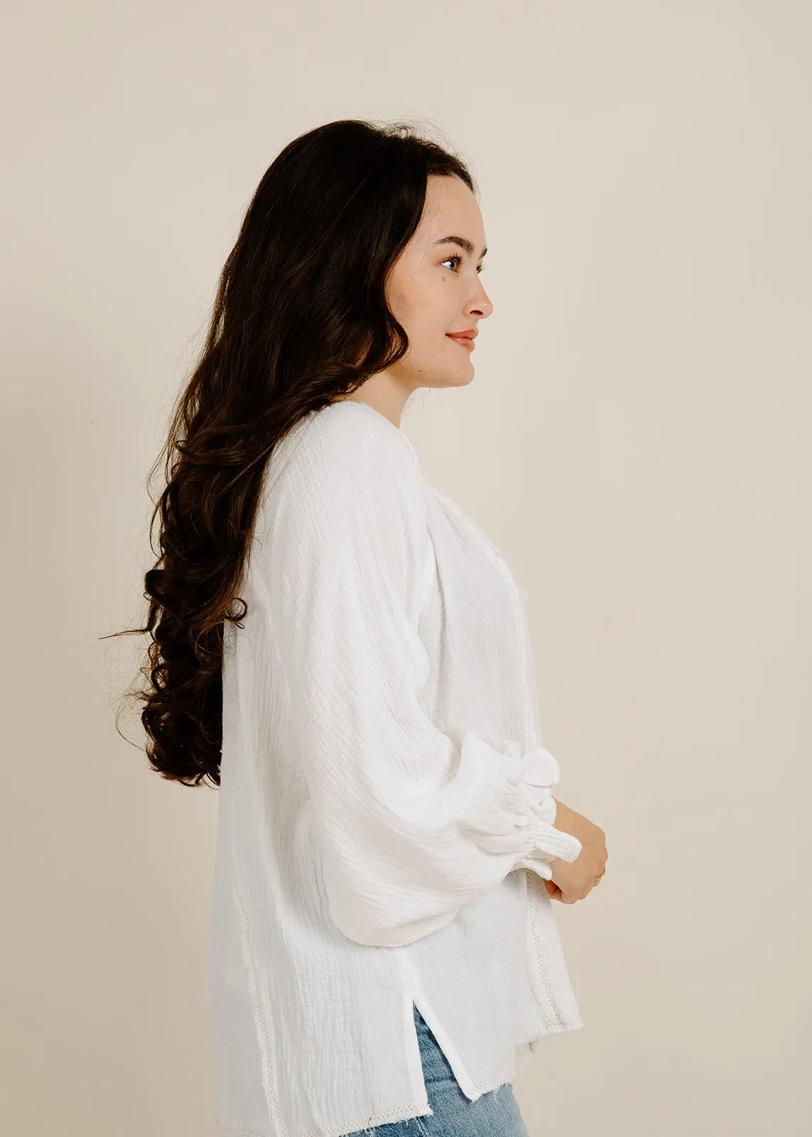 Cassie Top - Off White sold by Vinnie Louise product image thumbnail 3