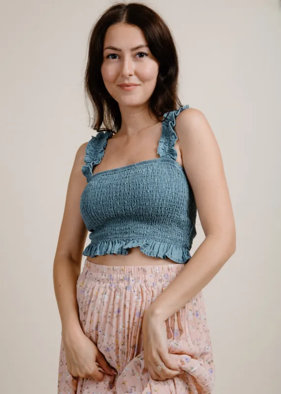 Lily Smocked Crop Top sold by Vinnie Louise