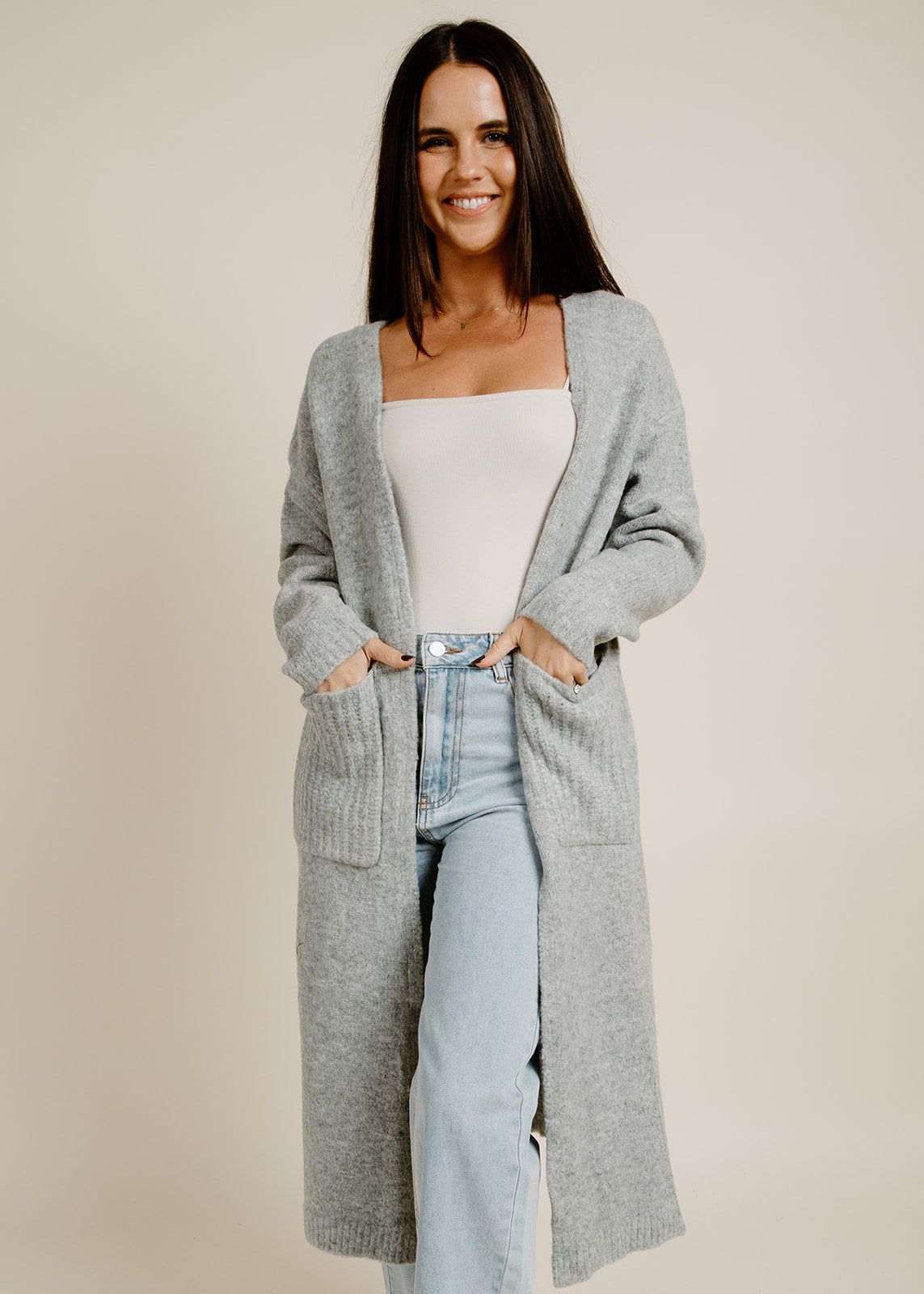 Penelope Cardigan - Grey sold by Vinnie Louise product image thumbnail 3