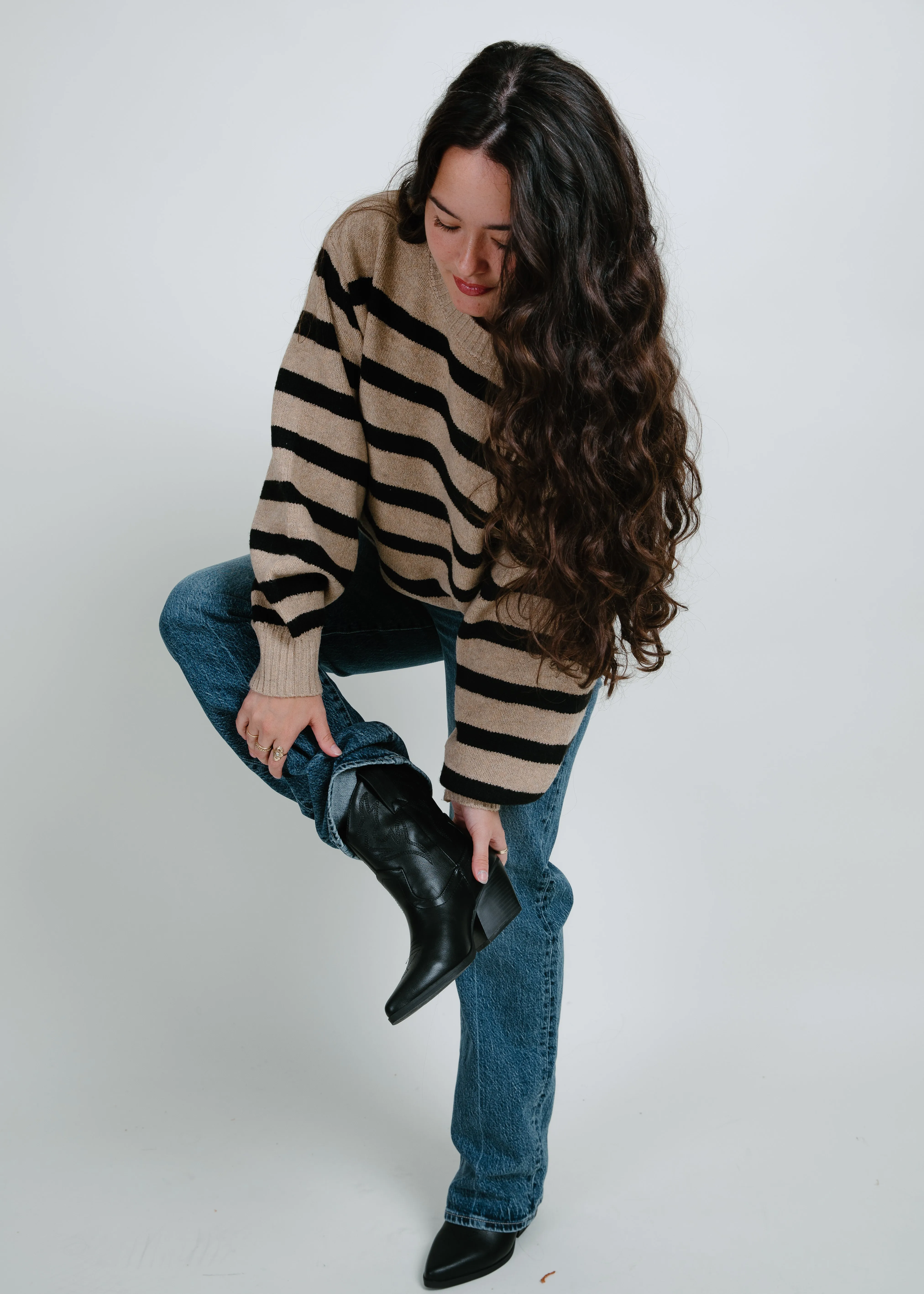Fable Striped Sweater - Black sold by Vinnie Louise product image thumbnail 4