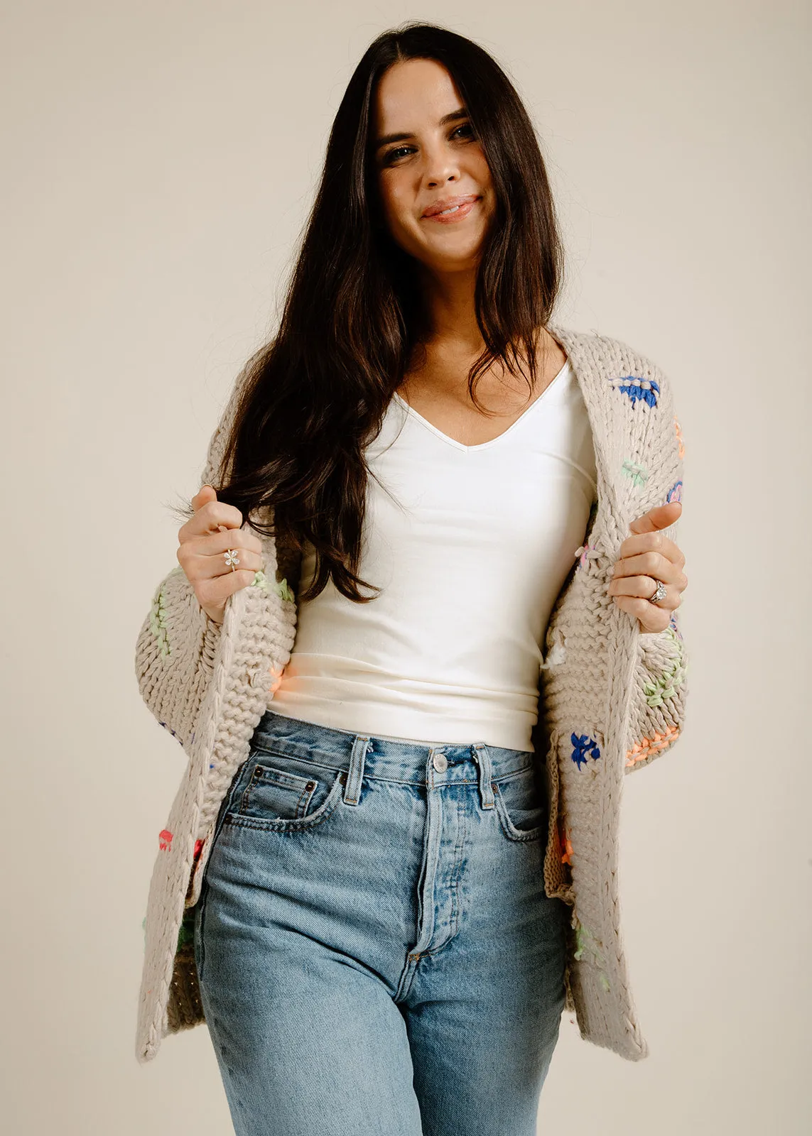 In Stitches Cardigan - Taupe sold by Vinnie Louise product image thumbnail 3