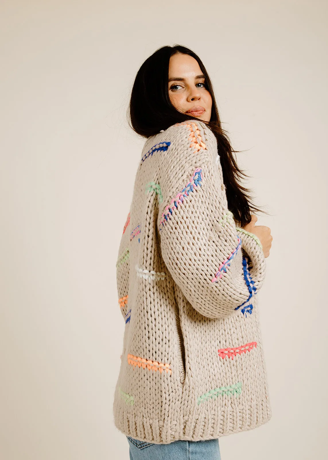 In Stitches Cardigan - Taupe sold by Vinnie Louise product image thumbnail 5