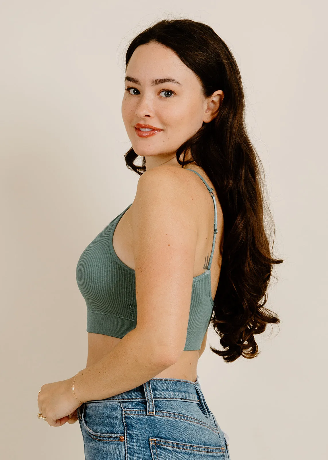 Pasha Padded Bralette - Dark Sage sold by Vinnie Louise product image thumbnail 2