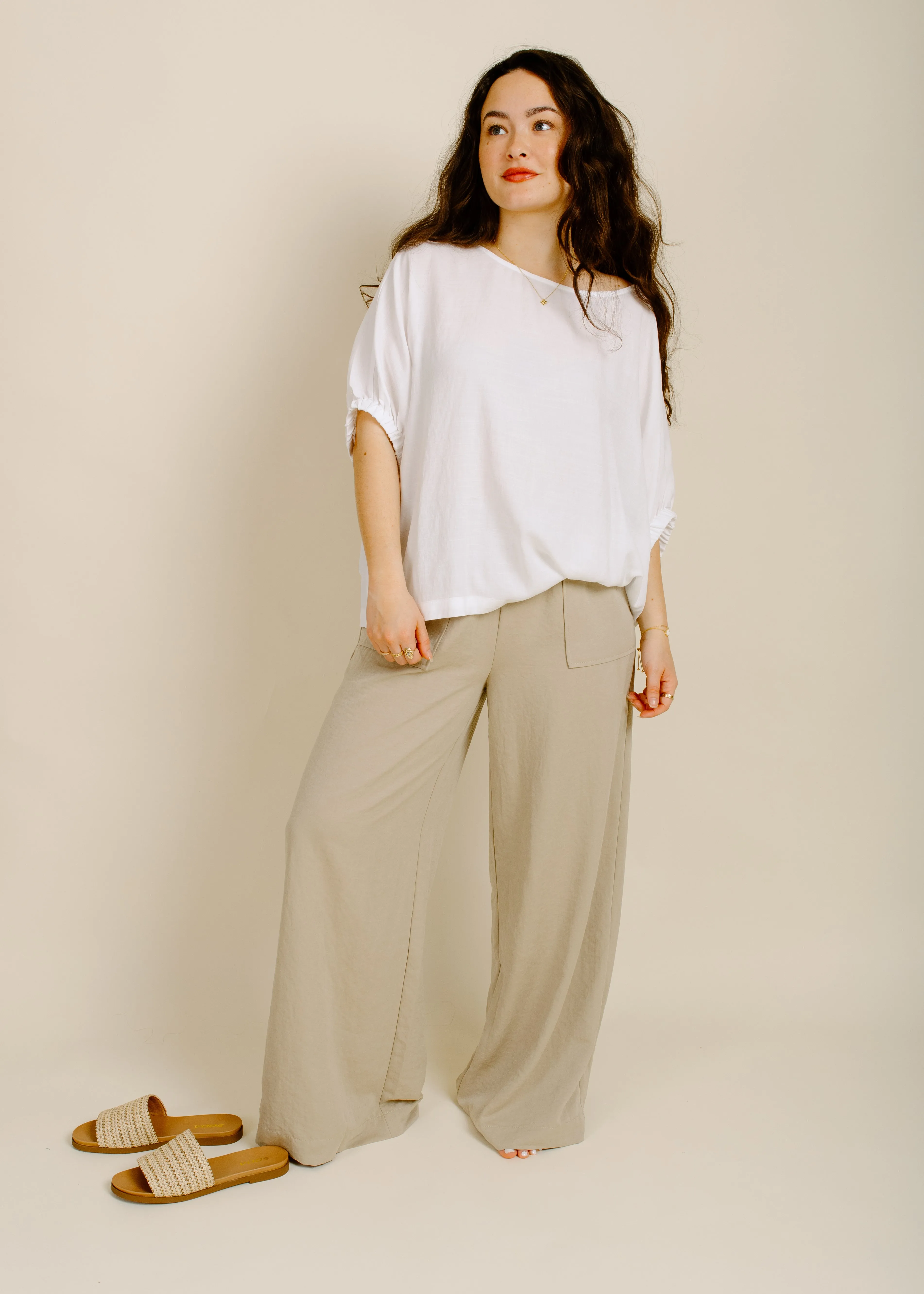 On The Shore Pants - Taupe sold by Vinnie Louise