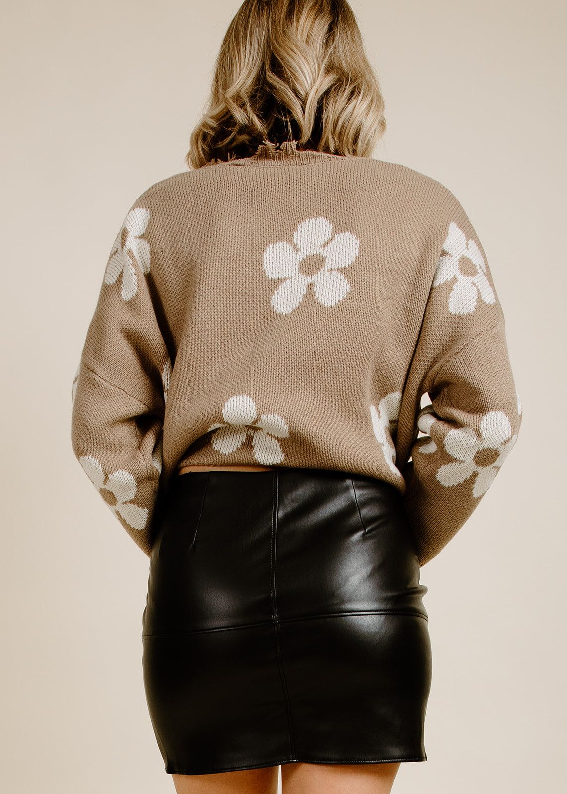 Flower Power Sweater - Taupe sold by Vinnie Louise product image thumbnail 4