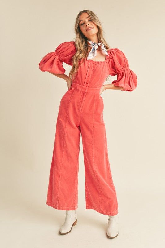 Maude Jumpsuit - Red sold by Vinnie Louise