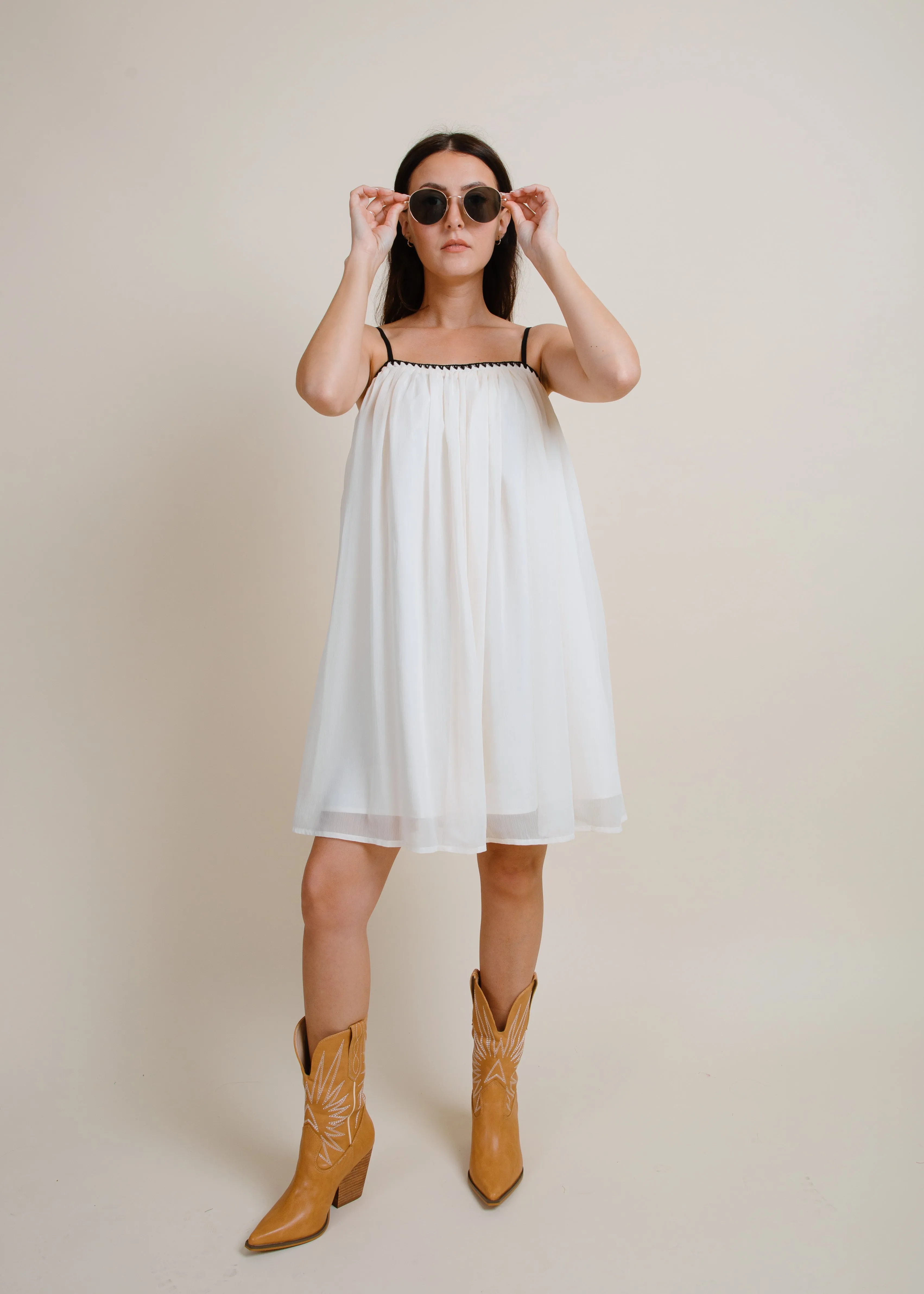Kendall Mini Dress - Cream sold by Vinnie Louise