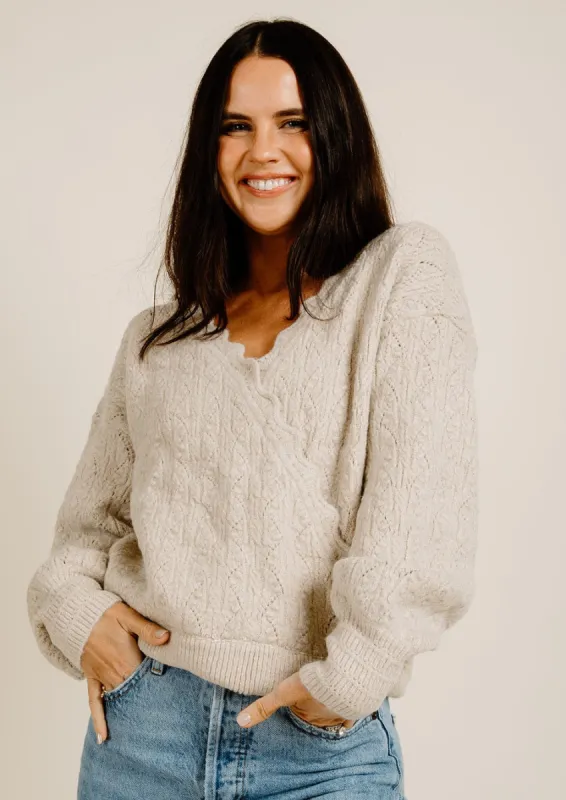 Nora Sweater - Taupe sold by Vinnie Louise