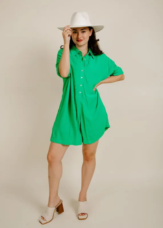 Amanda Romper - Green sold by Vinnie Louise