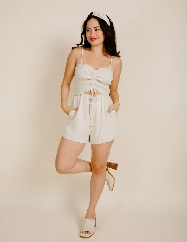 Arielle Romper - Natural sold by Vinnie Louise