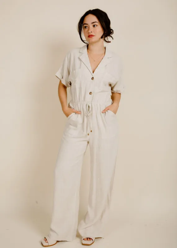 Janelle Jumpsuit - Natural sold by Vinnie Louise