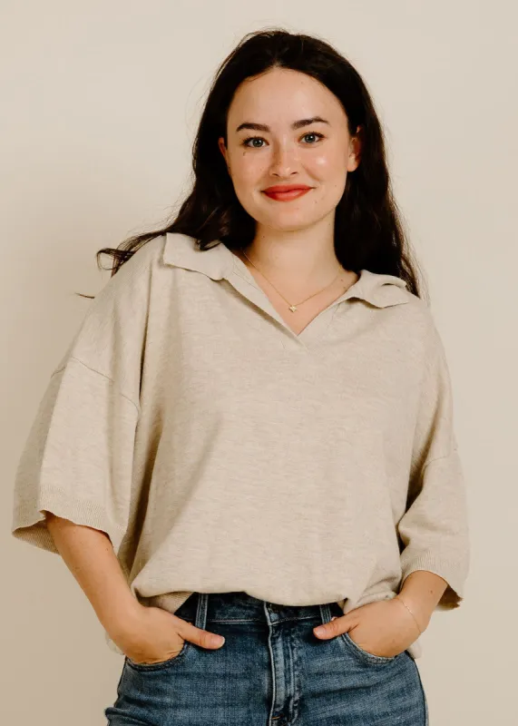 Joanna Top - Oatmeal sold by Vinnie Louise
