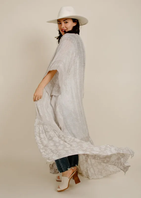 Kaylee Kimono - Gray sold by Vinnie Louise