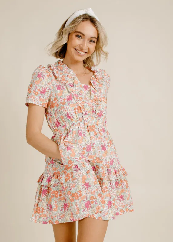 Klynn Mini Dress - Pink Floral sold by Vinnie Louise