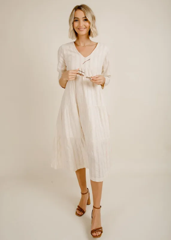 Malinda Midi Dress - Natural sold by Vinnie Louise