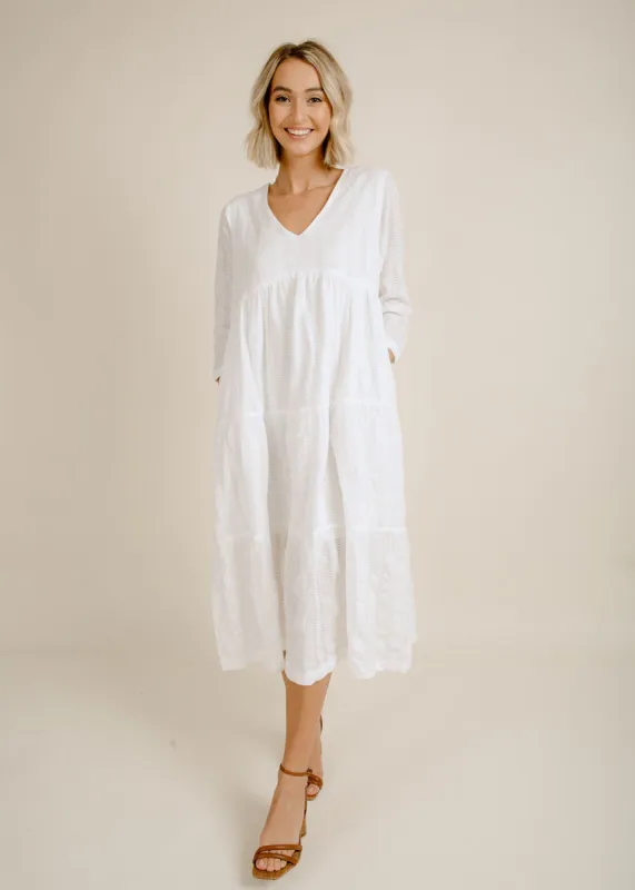 Malinda Midi Dress - Off White sold by Vinnie Louise