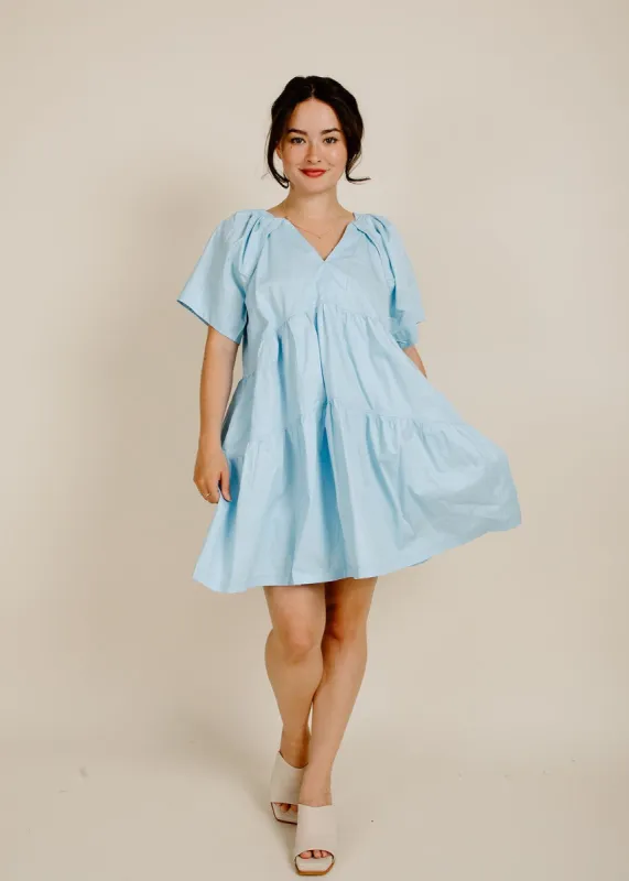 Mikaley Mini Dress - Sky Blue sold by Vinnie Louise