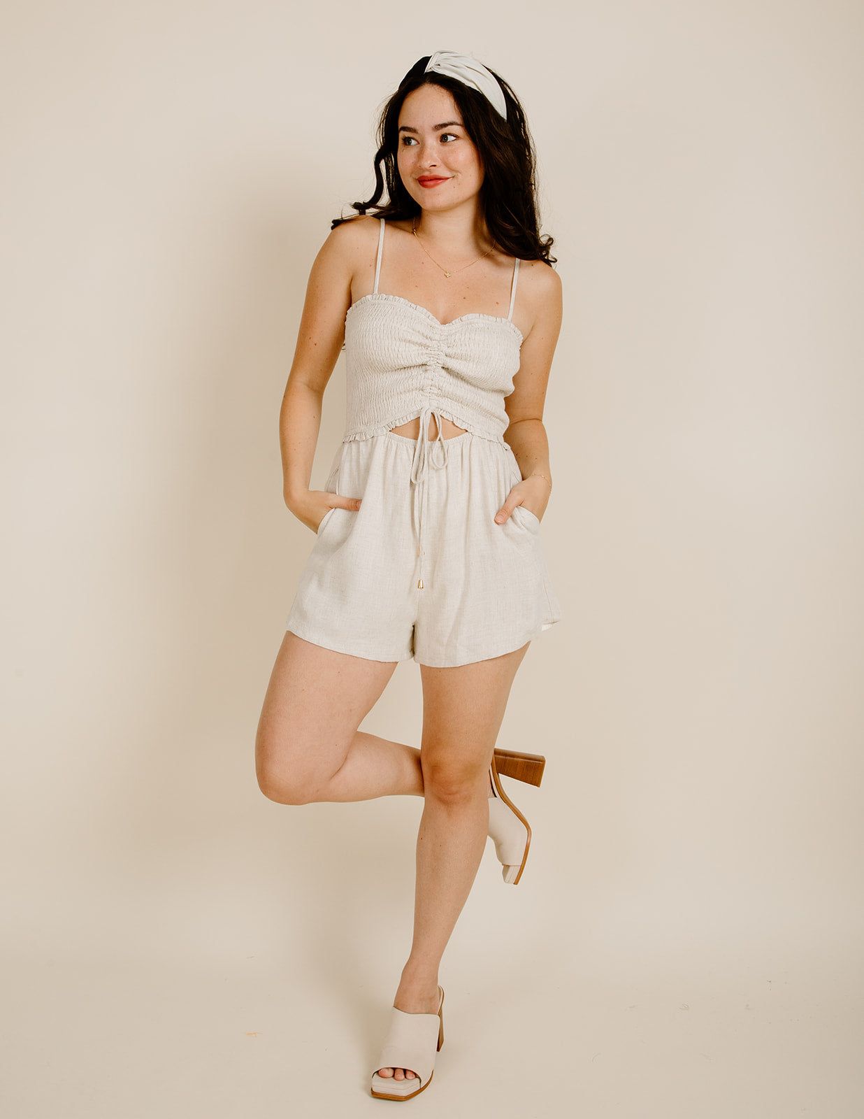 Arielle Romper - Natural sold by Vinnie Louise