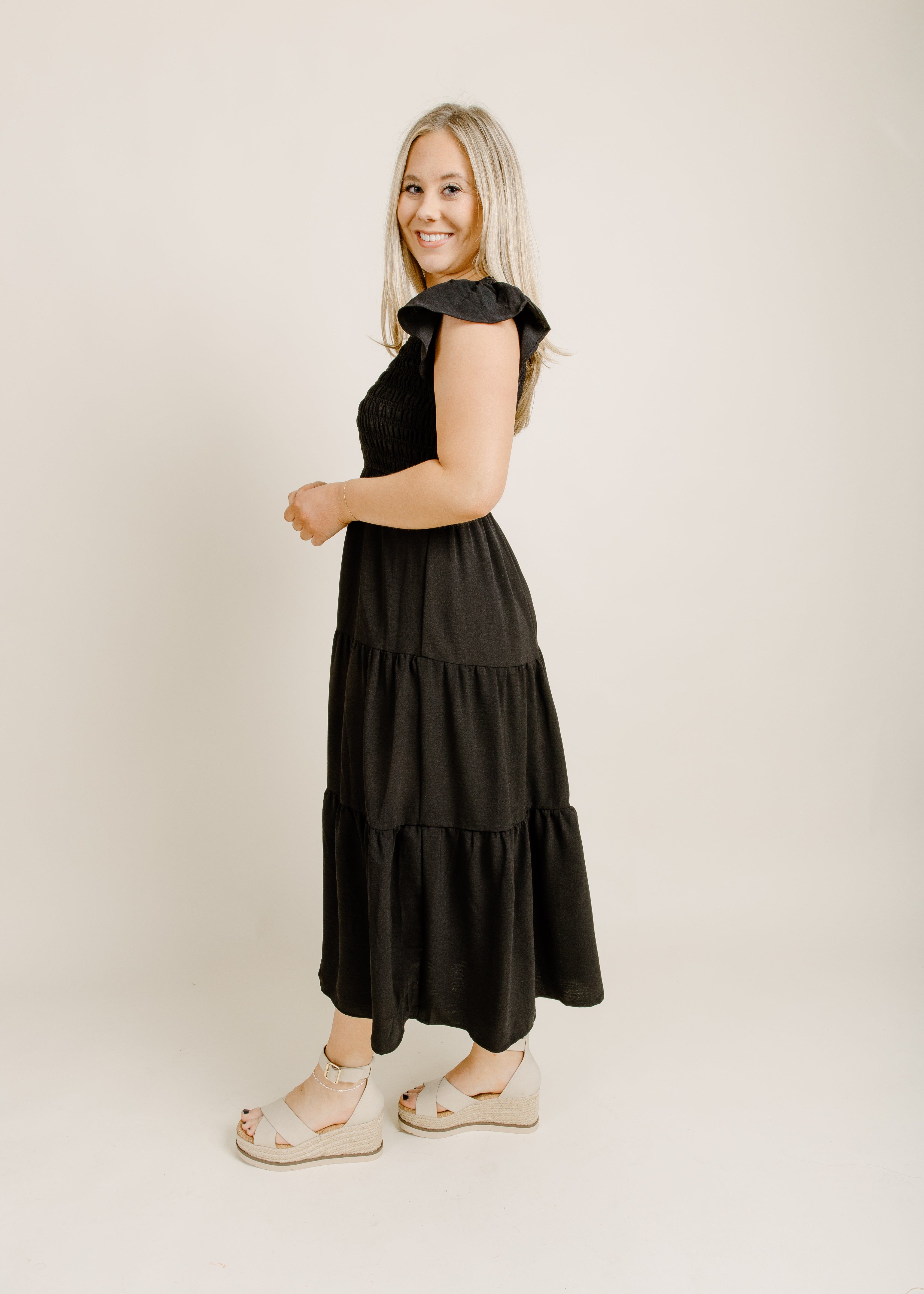 Wells Midi Dress - Black sold by Vinnie Louise product image thumbnail 3