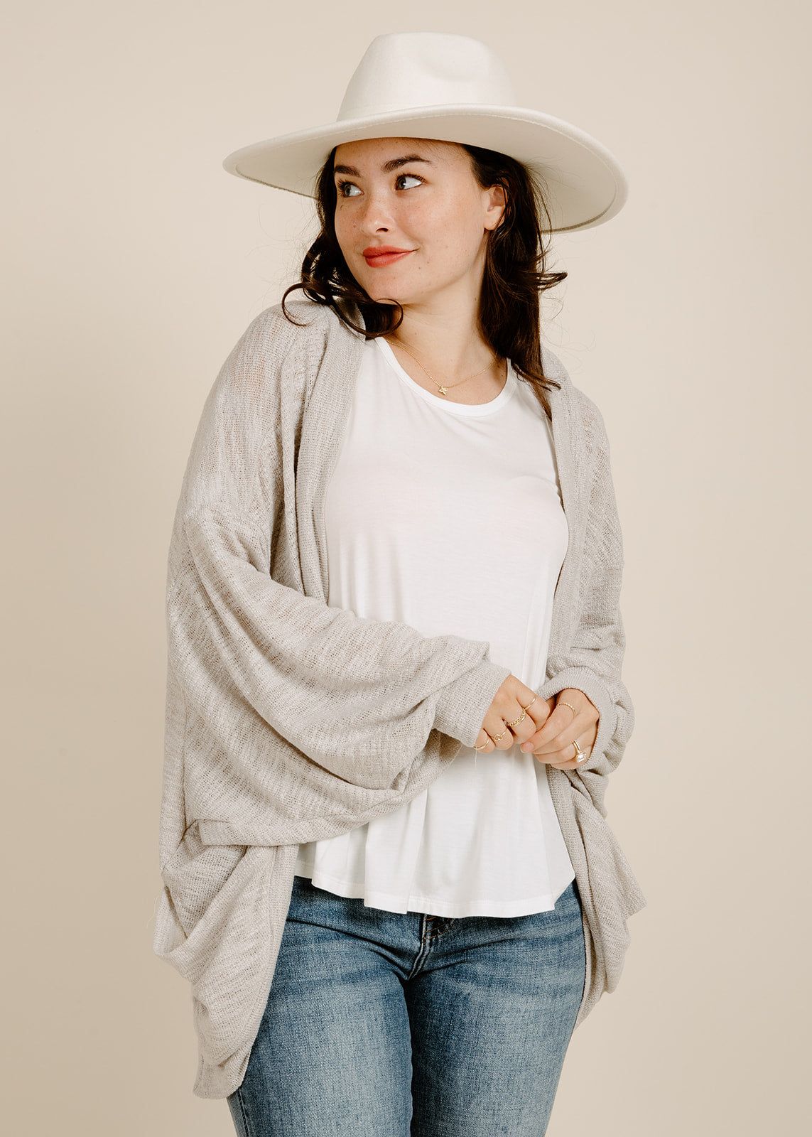 Mckenna Cardigan - Pale Grey sold by Vinnie Louise product image thumbnail 2