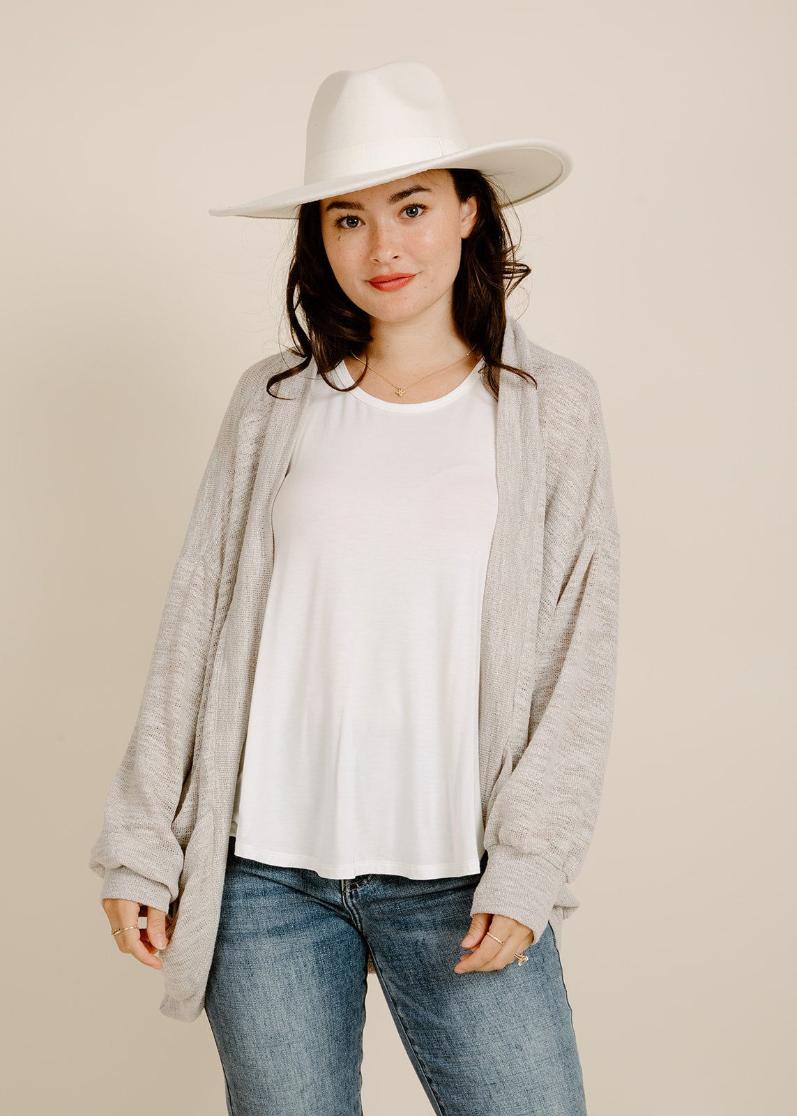 Mckenna Cardigan - Pale Grey sold by Vinnie Louise
