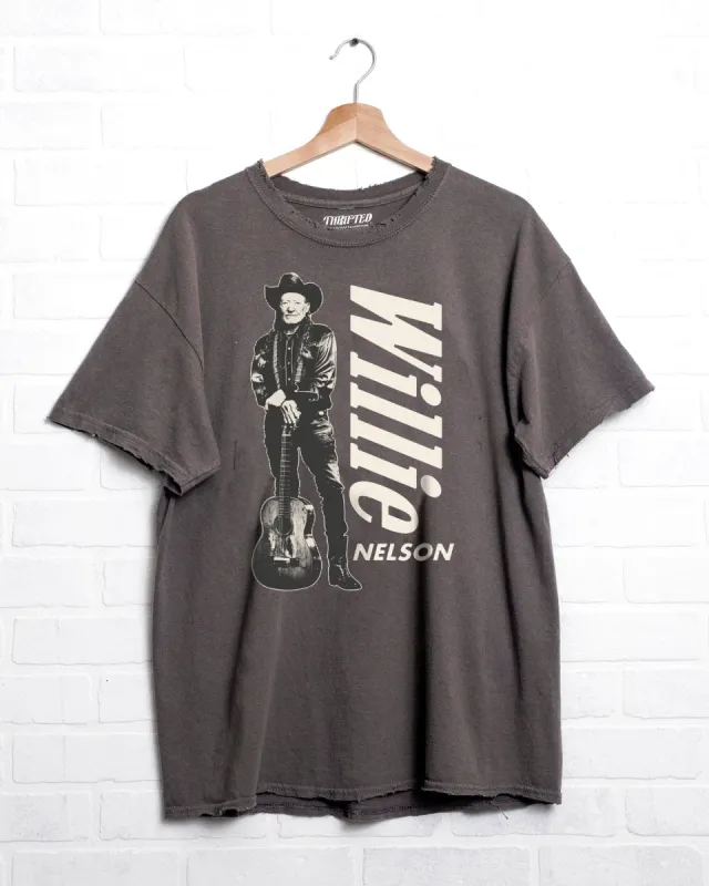 Willie Nelson Tee - Charcoal sold by Vinnie Louise