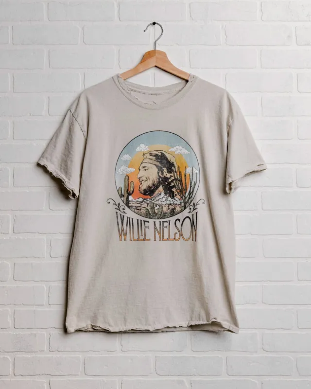 Willie Nelson Tee - In The Sky (Off White) sold by Vinnie Louise