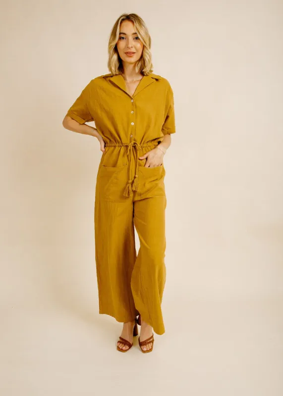 Hilde Jumpsuit - Mustard sold by Vinnie Louise