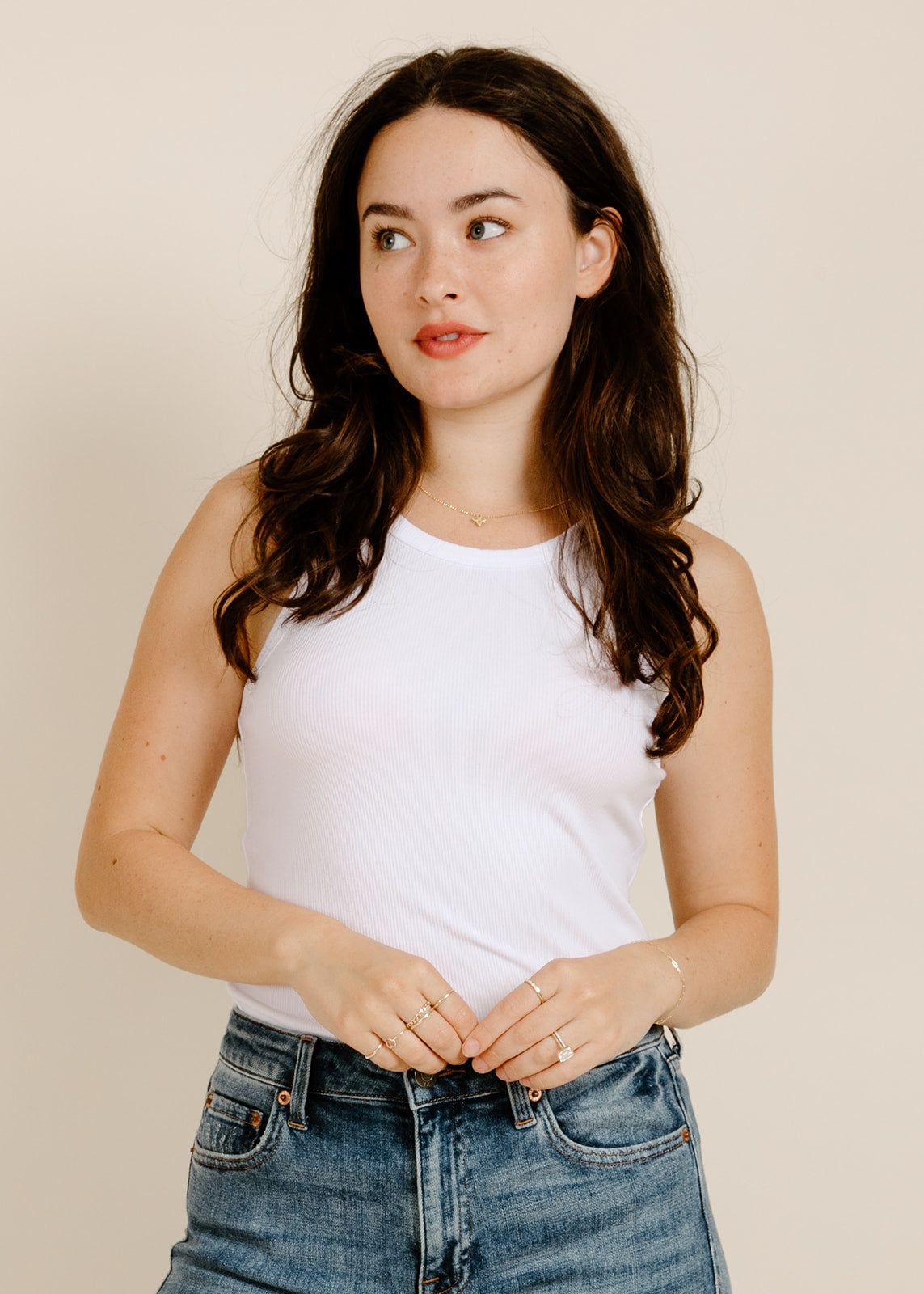 Ivey Tank - Off White sold by Vinnie Louise