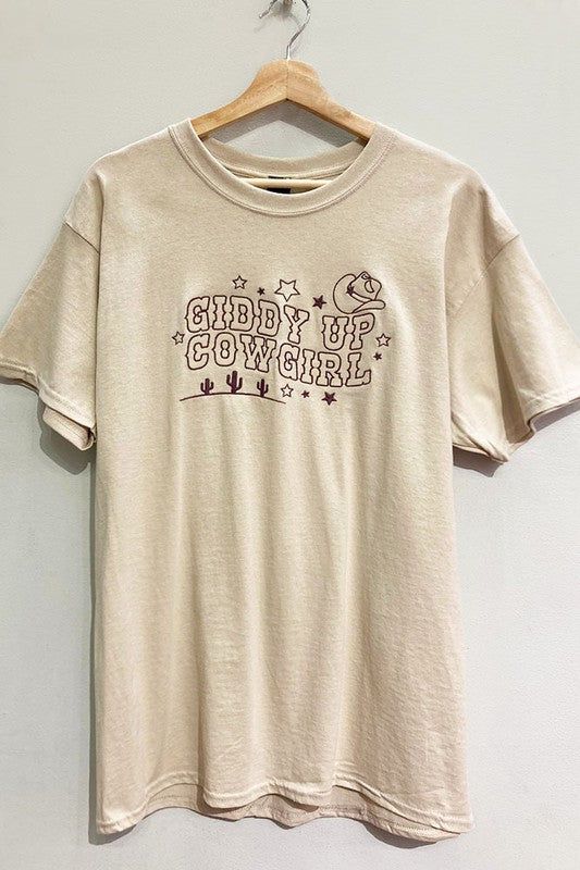 Giddy Up Cowgirl Embroidered Tee sold by Vinnie Louise product image thumbnail 2