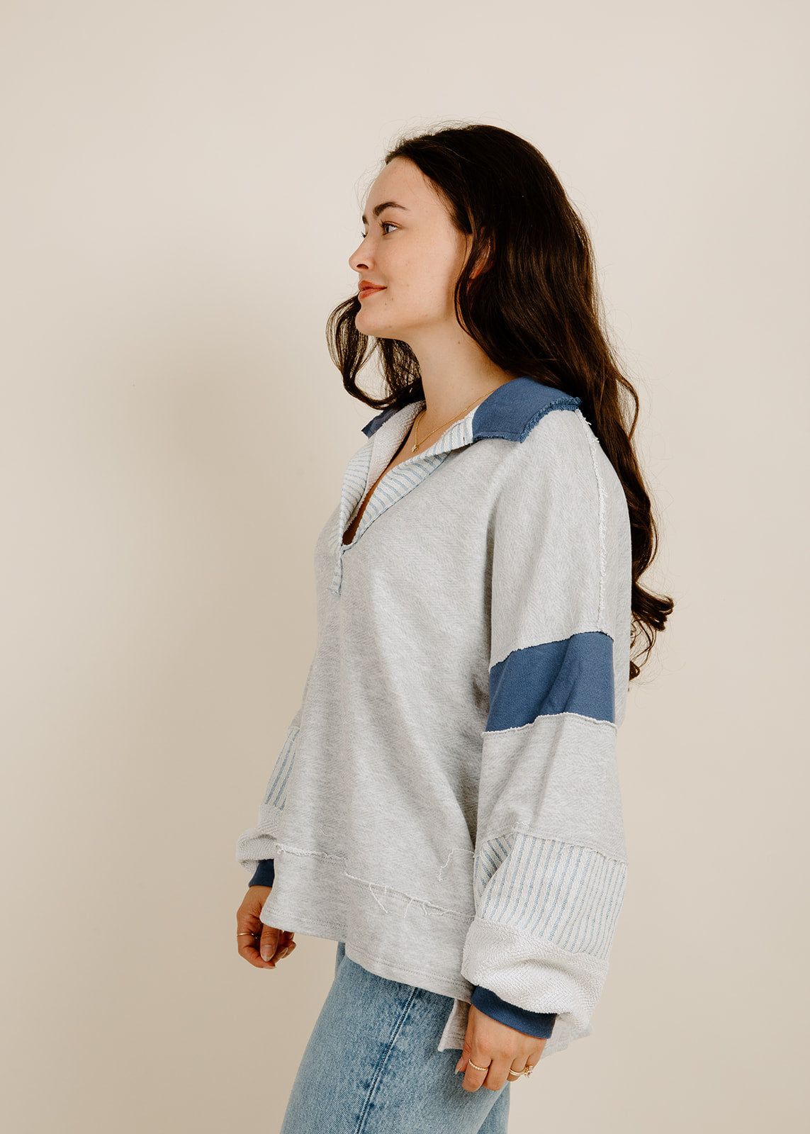 Bailey Colorblock Sweater - Blue sold by Vinnie Louise product image thumbnail 3