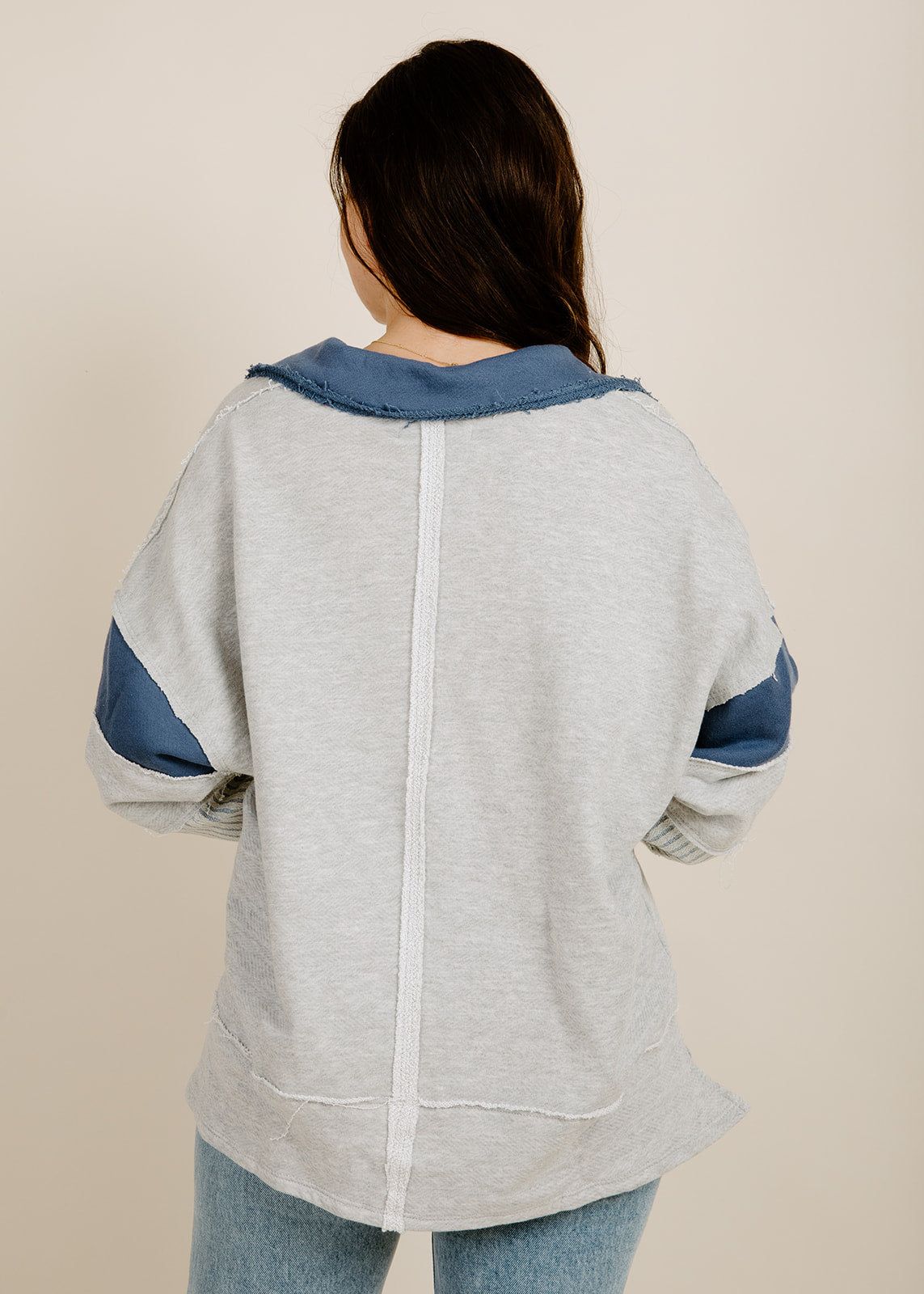 Bailey Colorblock Sweater - Blue sold by Vinnie Louise product image thumbnail 4