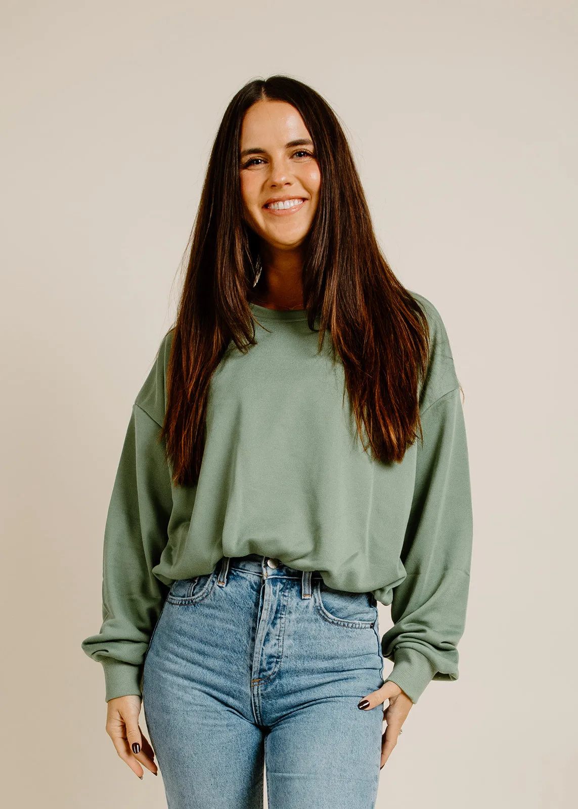 French Terry Midi Skirt - Pistachio sold by Vinnie Louise product image thumbnail 5