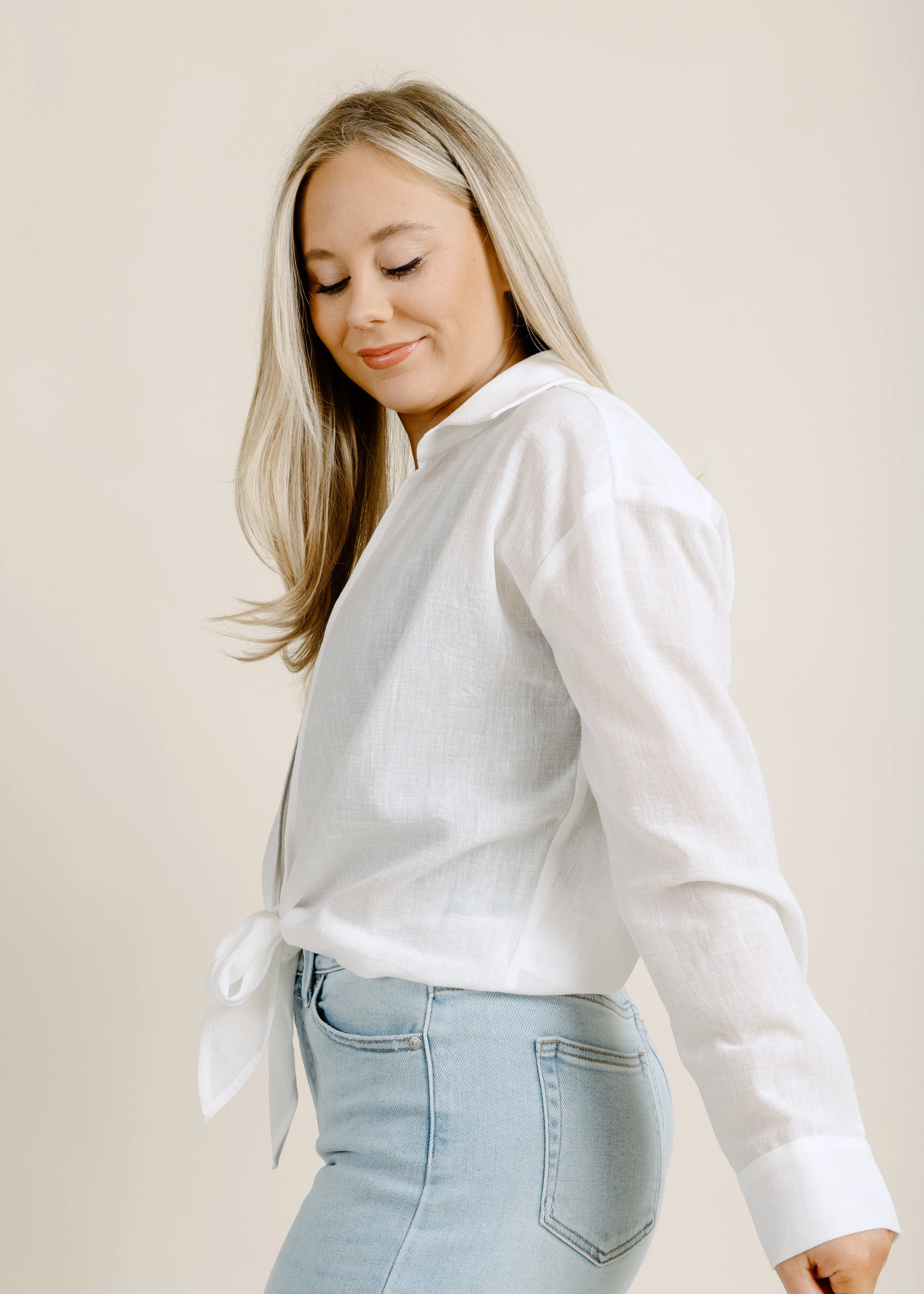 Jolene Front Tie - White sold by Vinnie Louise product image thumbnail 3