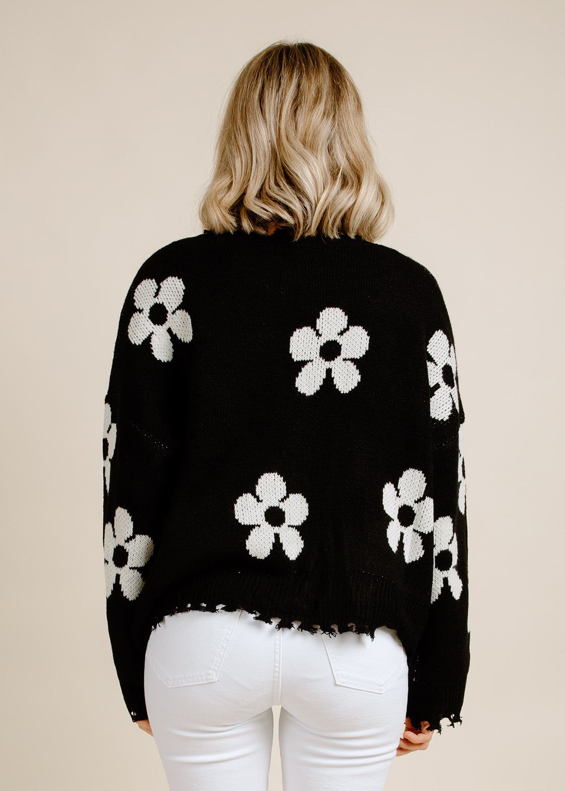 Flower Power Sweater - Black sold by Vinnie Louise product image thumbnail 3