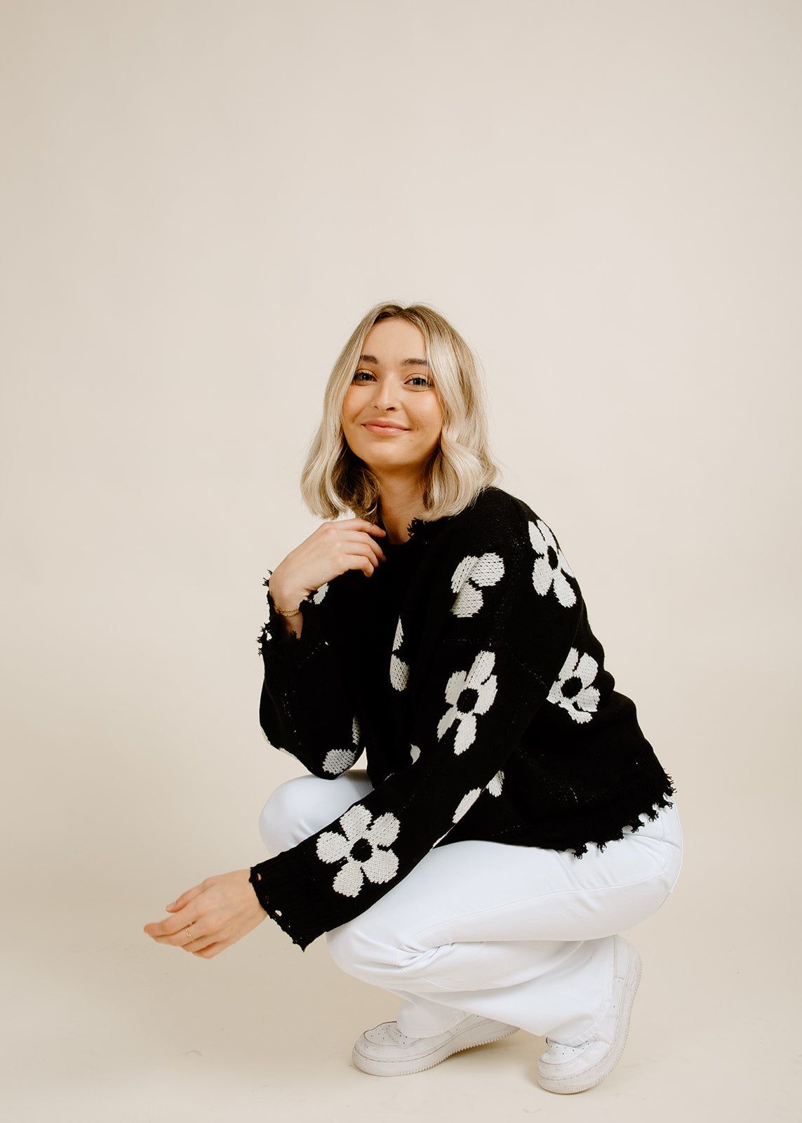 Flower Power Sweater - Black sold by Vinnie Louise product image thumbnail 2