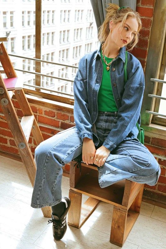 Joey Denim Shacket sold by Vinnie Louise product image thumbnail 3