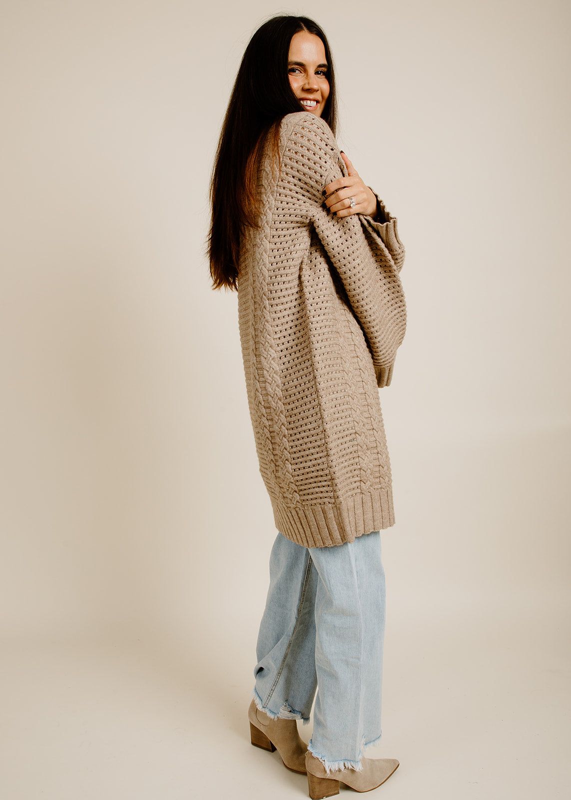 Lorelai Cardigan - Tan sold by Vinnie Louise product image thumbnail 4