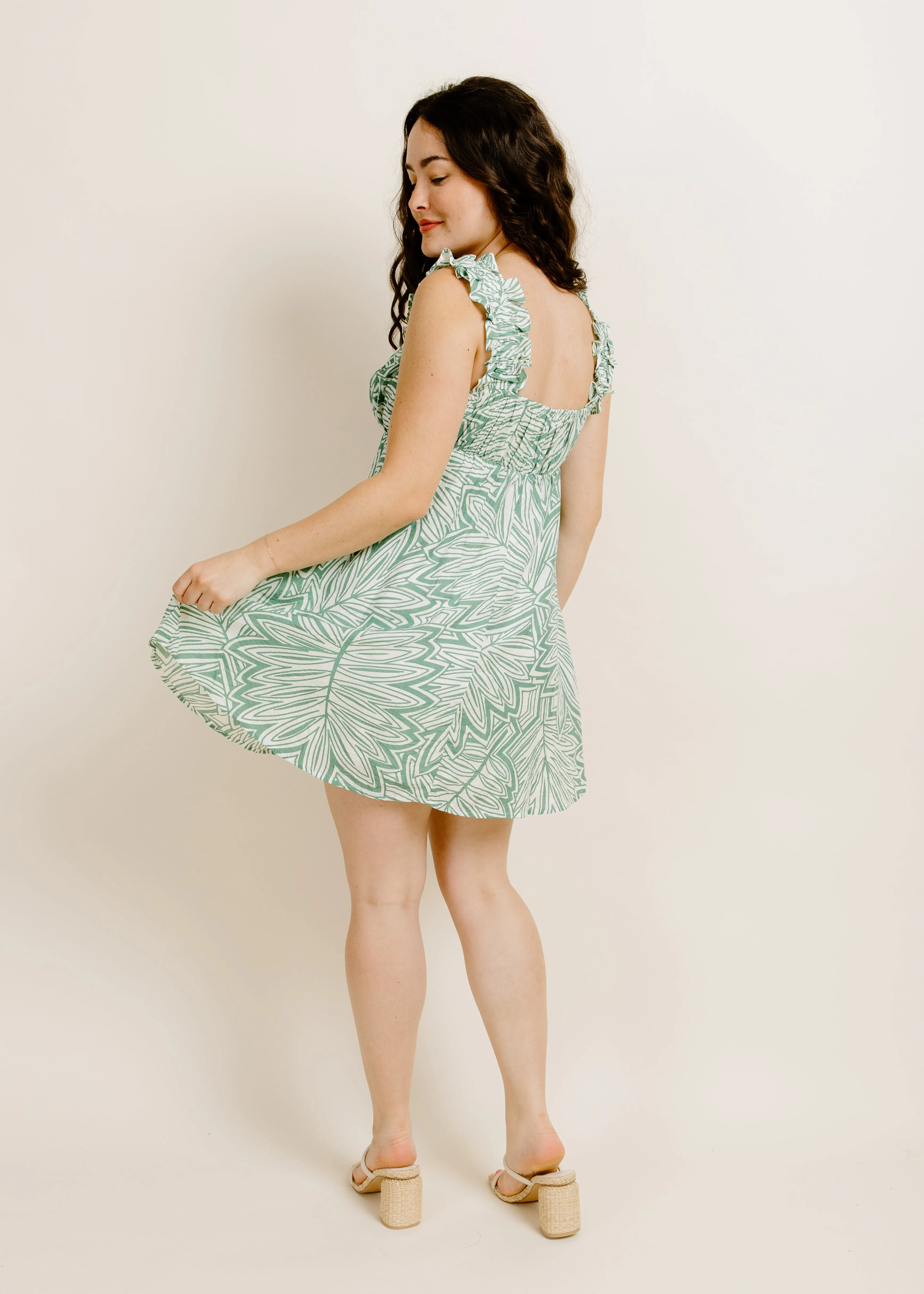 Tropics Mini Dress - Green sold by Vinnie Louise product image thumbnail 3