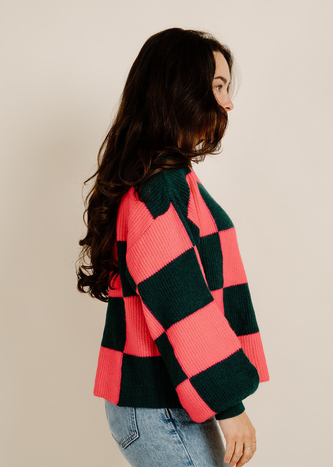 Leonora Pullover - Green Pink sold by Vinnie Louise product image thumbnail 4