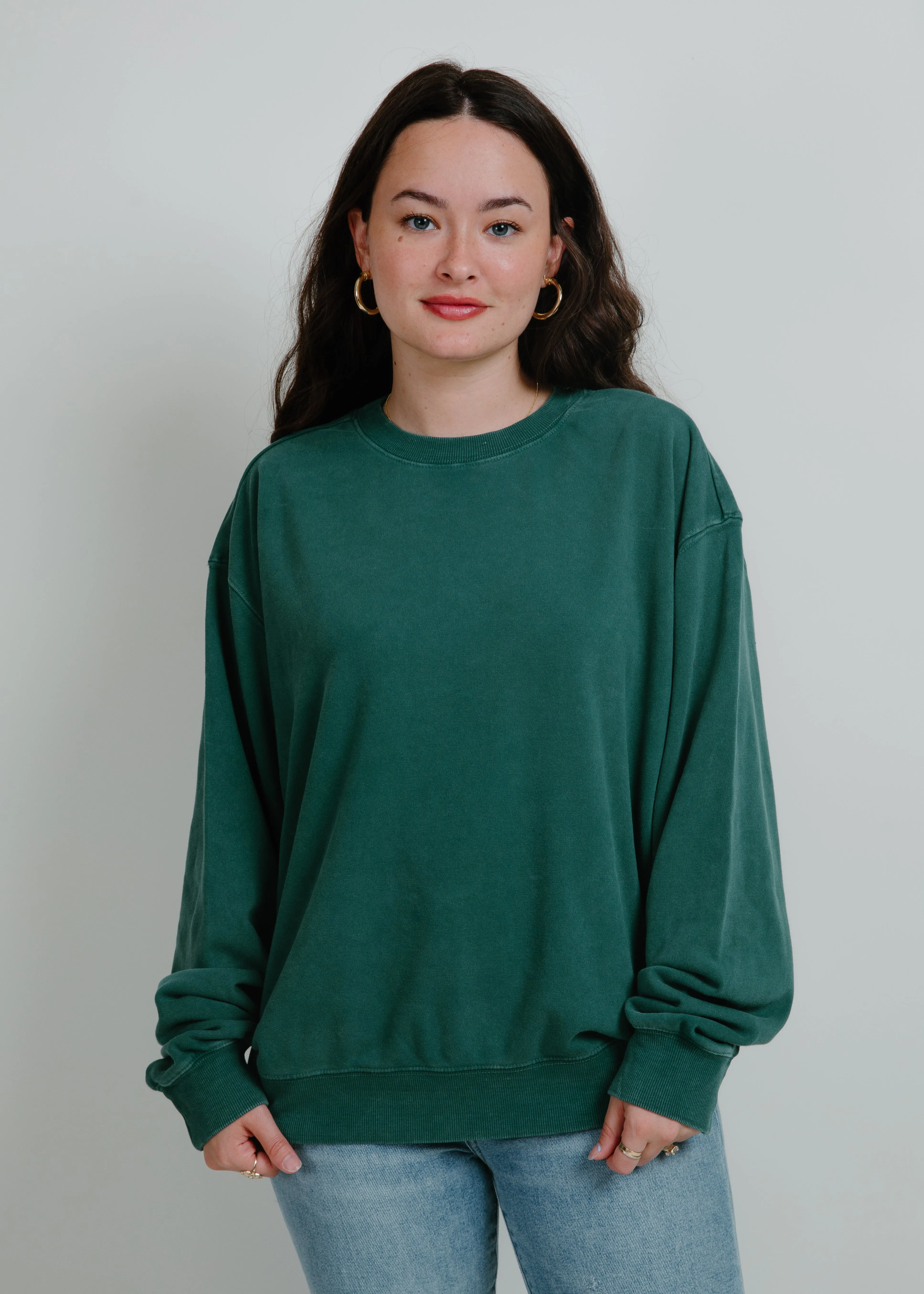 Lacee Crewneck - Hunter Green sold by Vinnie Louise