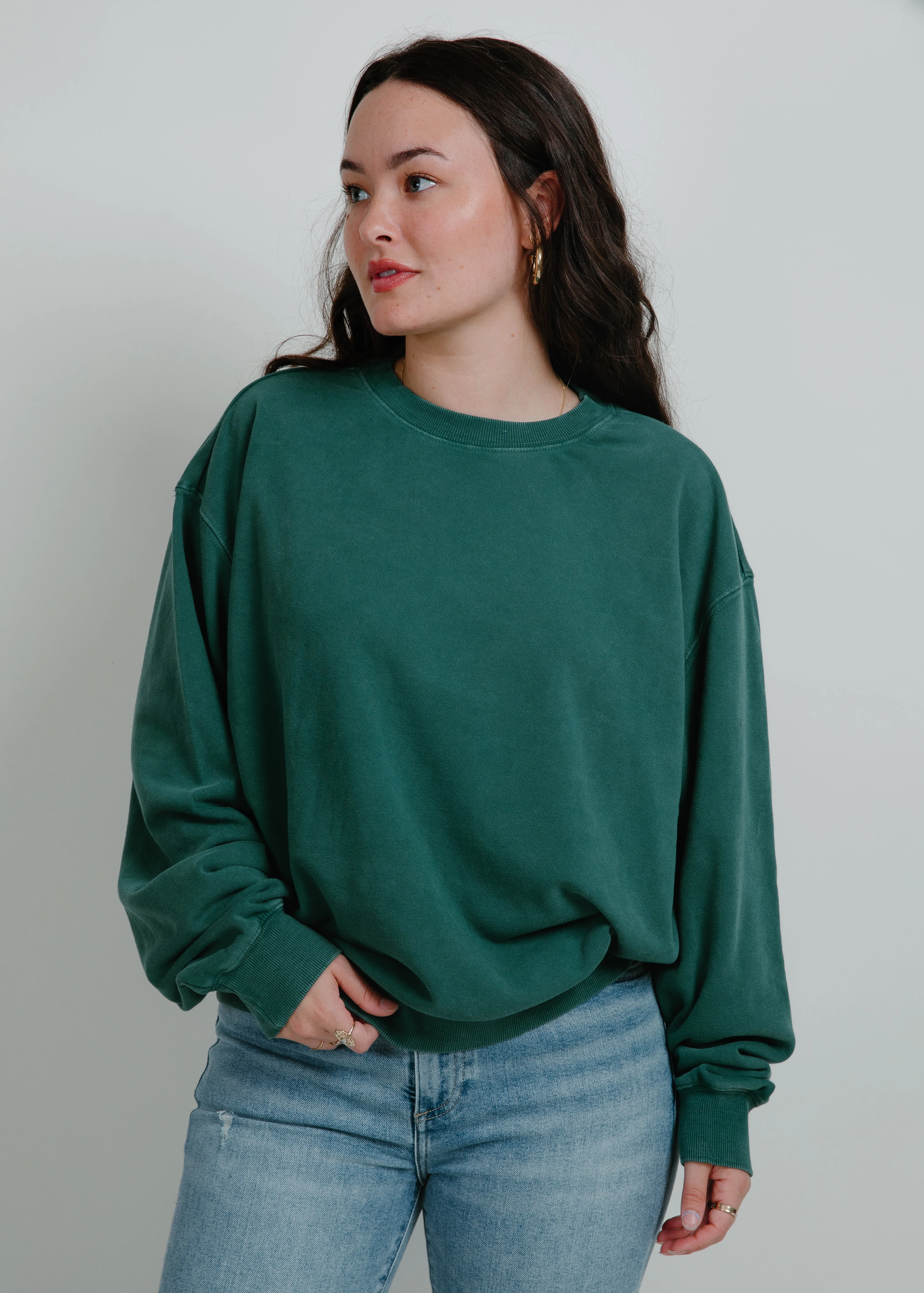 Lacee Crewneck - Hunter Green sold by Vinnie Louise product image thumbnail 4